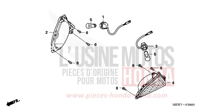WINKER for Deauville ABS SHASTA WHITE (NH138) from 2008